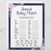 動物のベビーマッチ[フローラフレーム] レターヘッド (正面/裏面)