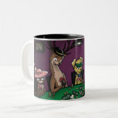 動物のマグ(覆い)を遊ぶトランプのポーカー ツートーンマグカップ (正面左)