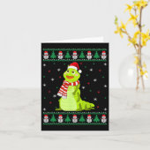 動物のマッチング家族の醜いクリスマスセーター カード (黄色い花)