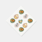 動物のミニパターン スタンダードカクテルナプキン (角)