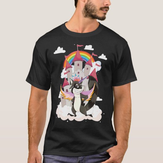 動物のラコニコーンゴミPANDAおとぎ話ユニコーン Tシャツ (正面)