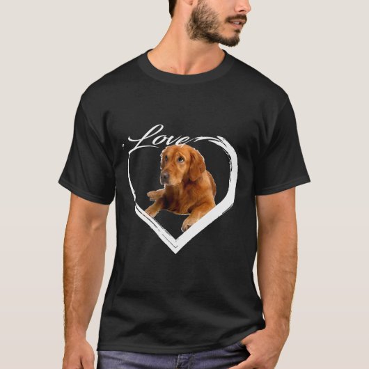 動物のラブゴールデンレトリバー Tシャツ (正面)