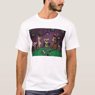 動物のワイシャツを遊ぶトランプのポーカー Tシャツ