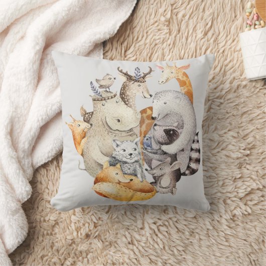 動物の不気味な クッション (ブランケット)