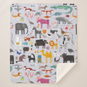 動物の不気味な シェルパブランケット (正面)