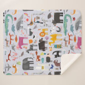 動物の不気味な シェルパブランケット (正面(横))