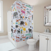 動物の不気味な シャワーカーテン (インサイチュ)