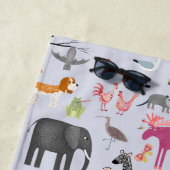 動物の不気味な ビーチタオル (インサイチュ)