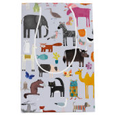 動物の不気味な ミディアムペーパーバッグ (正面)