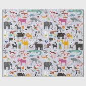 動物の不気味な ラッピングペーパー (フラット)