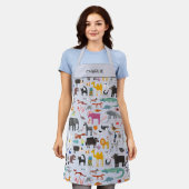 動物の不気味パーソナライズされたさ エプロン (着用した状態)