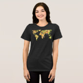 動物の世界地図 トライブレンドTシャツ (正面全面)