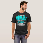 動物の世話をするのは仕事ではなく自分自身を表す Tシャツ (正面フル)