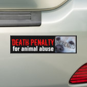 動物の乱用のバンパーステッカーBumpeのための死刑 バンパーステッカー (車上)