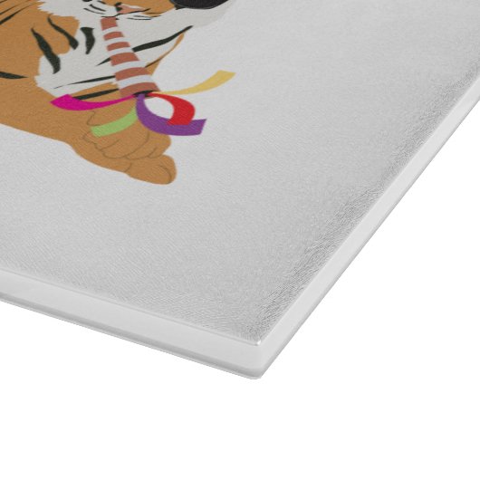 動物の交流 – かわいい動物たちと一緒にパーティー カッティングボード (角)