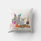 動物の交流 – かわいい動物たちと一緒にパーティー クッション (裏面)