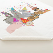 動物の交流 – かわいい動物たちと一緒にパーティー シェルパブランケット (3/4)