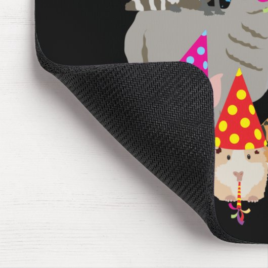 動物の交流 – かわいい動物たちと一緒にパーティー マウスパッド (コーナー)