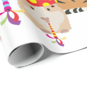 動物の交流 – かわいい動物たちと一緒にパーティー ラッピングペーパー (ロールコーナー)