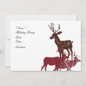 動物の休日の雪 招待状 (裏面)