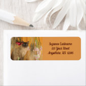 動物の住所を示すシャム猫 ラベル (インサイチュ)