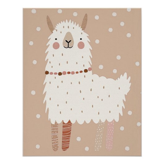 動物の保育園プリント 子供部屋の淡い色の壁アート ポスター (正面)