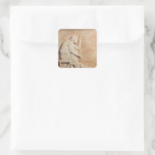 動物の入浴 スクエアシール (バッグ)