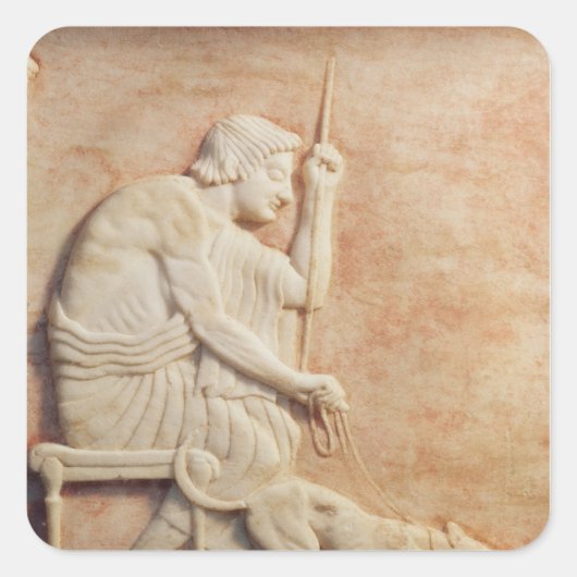 動物の入浴 スクエアシール (正面)