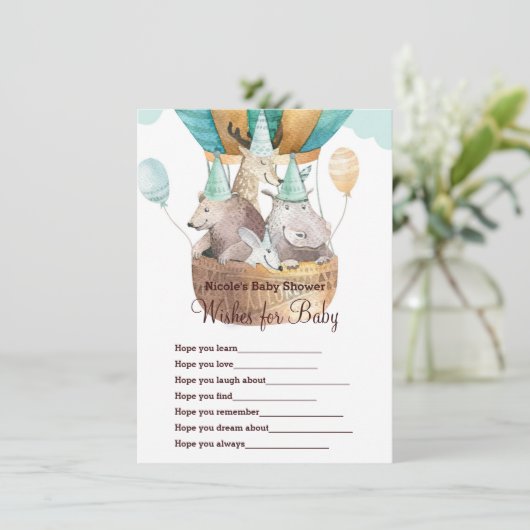 動物の冒険が赤ちゃんのシャワーゲームを楽しみたい 招待状 (スタンド正面)