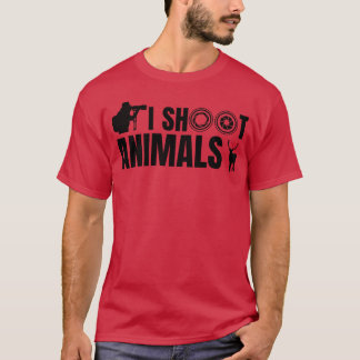 動物の写真撮影ギフト Tシャツ