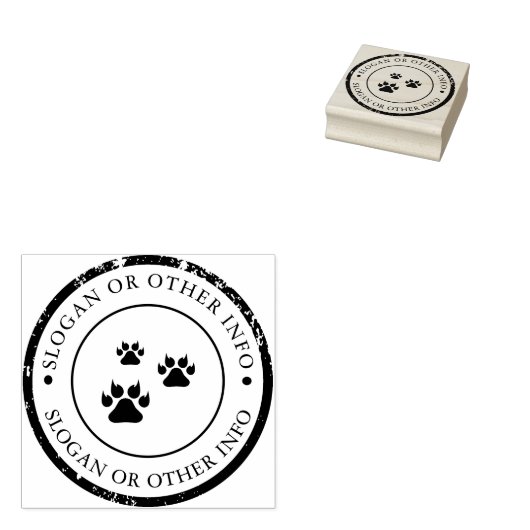 動物の前足のゴムスタムの印象付け ラバースタンプ (押印)