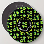 動物の前足は緑色にパーソナライズされた印刷 缶バッジ (正面&裏面)