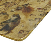 動物の勉強：ロバ、サル、猫と犬 カッティングボード (角)