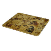 動物の勉強：ロバ、サル、猫と犬 カッティングボード (角)