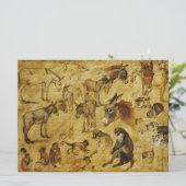 動物の勉強：ロバ、サル、猫と犬 カード (スタンド正面)