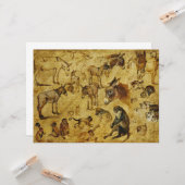 動物の勉強：ロバ、サル、猫と犬 カード (正面/裏面インサイチュ)