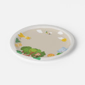 動物の動物園の誕生日パーティー ペーパープレート (アングル)