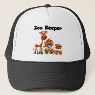 動物の動物園の飼育係のTシャツおよびギフト キャップ