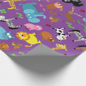 動物の包装紙の動物園の誕生会 ラッピングペーパー (角)