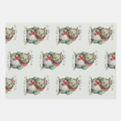 動物の包装紙フラットシートセット3 ラッピングペーパーシート (正面3)