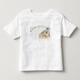 動物の去ることのノアの箱舟のイラストレーション トドラーTシャツ