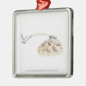 動物の去ることのノアの箱舟のイラストレーション メタルオーナメント (左)