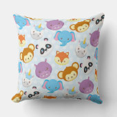 動物の友だち装飾用クッション20インチx 20インチ クッション (正面)