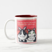 動物の友人のコーヒー・マグ ツートーンマグカップ (左)