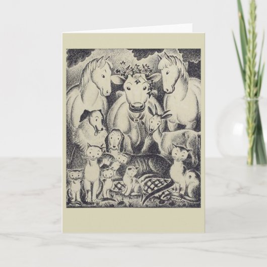 動物の友人 カード (正面)