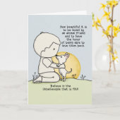 動物の友人 カード (黄色い花)