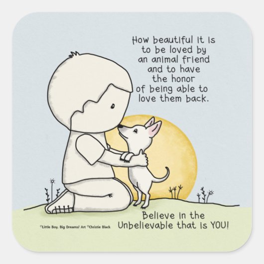 動物の友人 スクエアシール (正面)