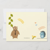 動物の友達との写真撮影のお誘い 招待状 (裏面)