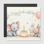 動物の友達と甘い誕生日おめでとう (正面/裏面)