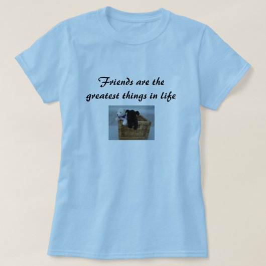 動物の友達のバスケット Tシャツ (デザイン正面)